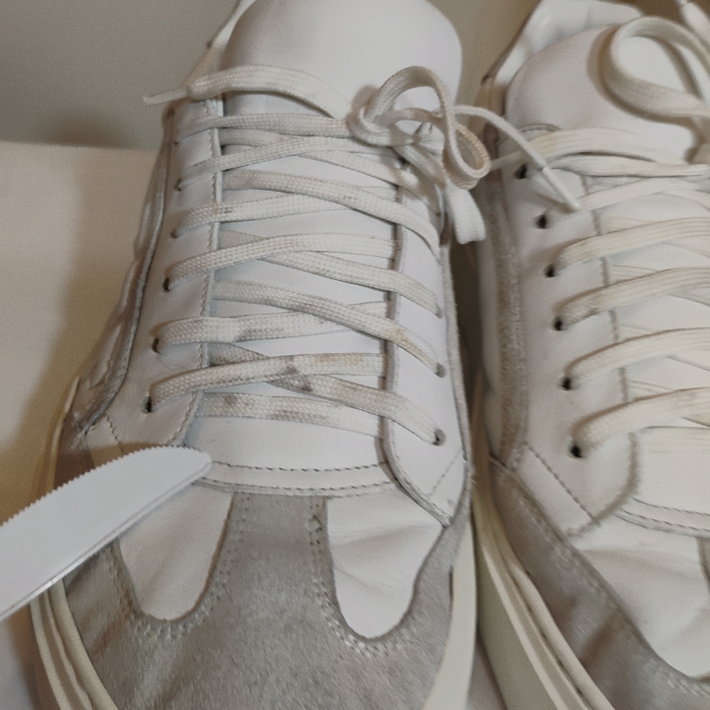 Ferragamo Noris Leather Suede Gancio Sneakers Size 11M - Picture 10 of 16